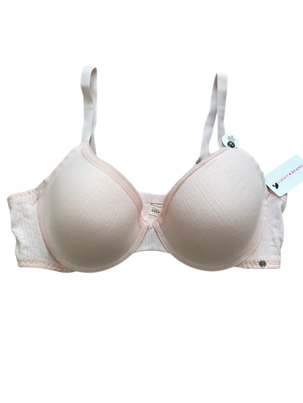 NWT Lucky Brand Women's Light Pink T-Shirt Bra 42D Plus Size #0139